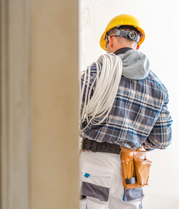 man with electrical tools